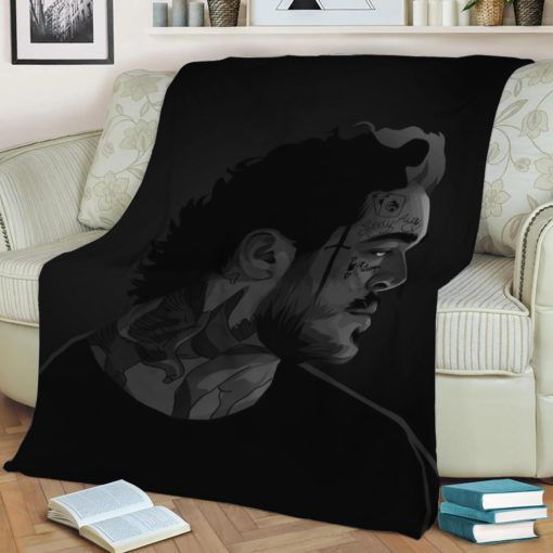 Post Malone Grayscale Fleece Blanket Throw Blanket Gift Post Malone Grayscale Fleece Blanket Throw Blanket Gift