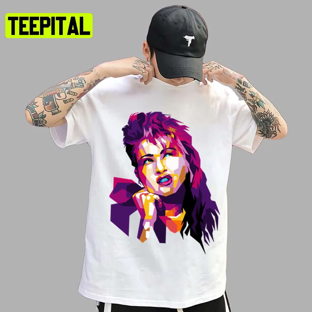 Purple Art Retro Vintage Cyndi Lauper Unisex T-Shirt Purple Art Retro Vintage Cyndi Lauper Unisex T-Shirt