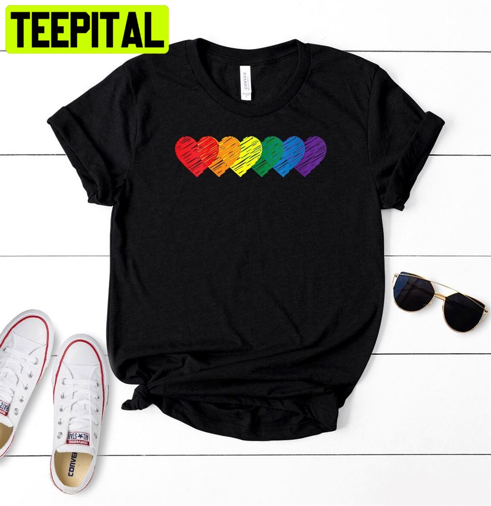 Rainbow Heart Lgbt Rainbow Heart Unisex T-Shirt Rainbow Heart Lgbt Rainbow Heart Unisex T-Shirt