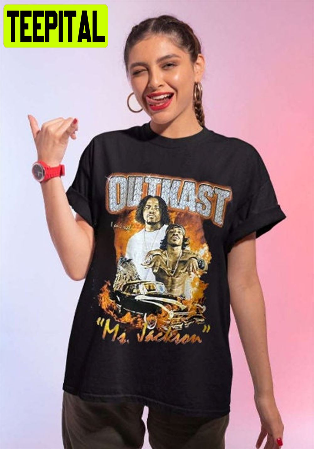 Rap Hip Hop Music Outkast Japanese Unisex T-Shirt Rap Hip Hop Music Outkast Japanese Unisex T-Shirt