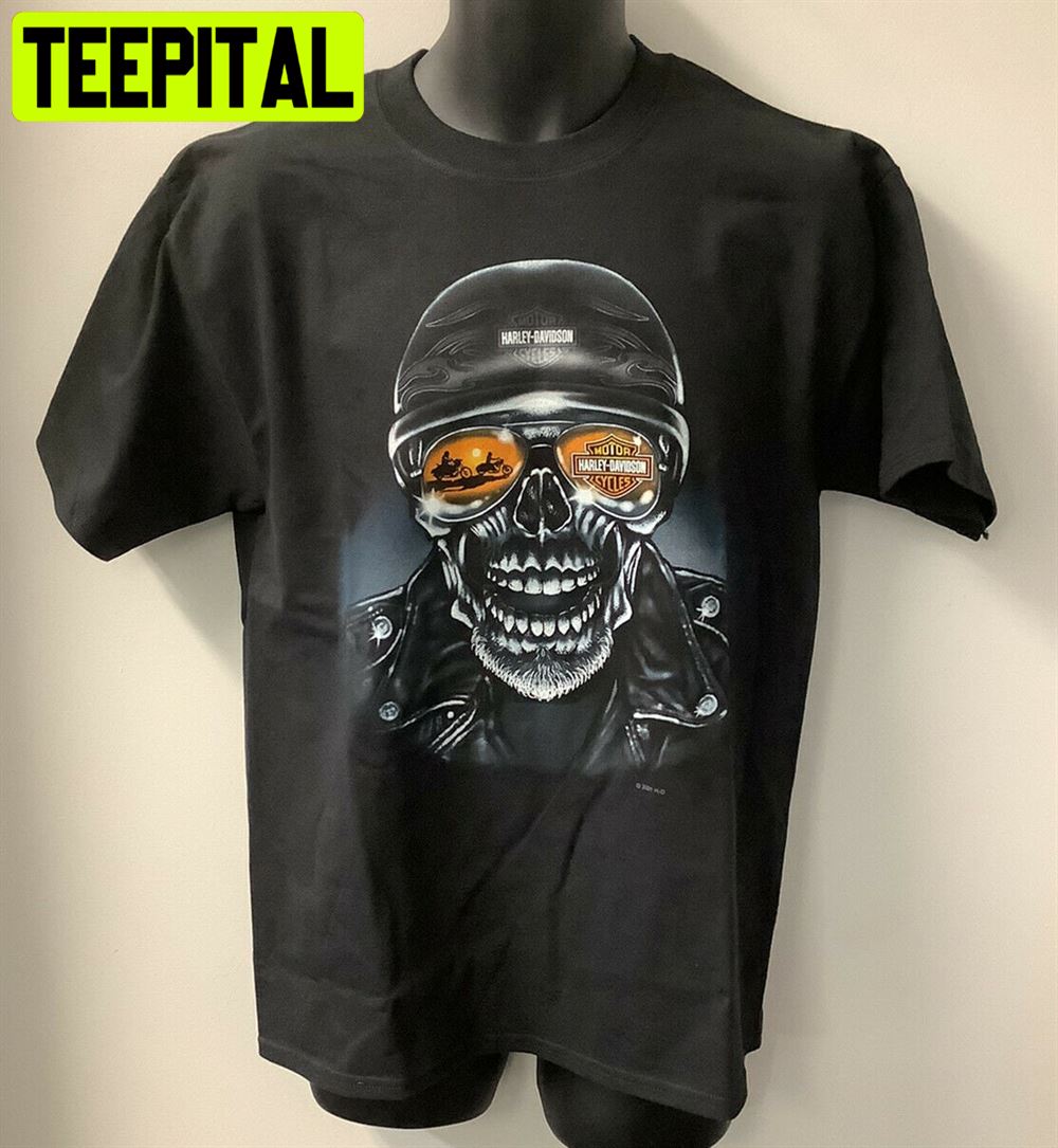 Reflection Motorcycle Skull Vintage Unisex T-Shirt Reflection Motorcycle Skull Vintage Unisex T-Shirt