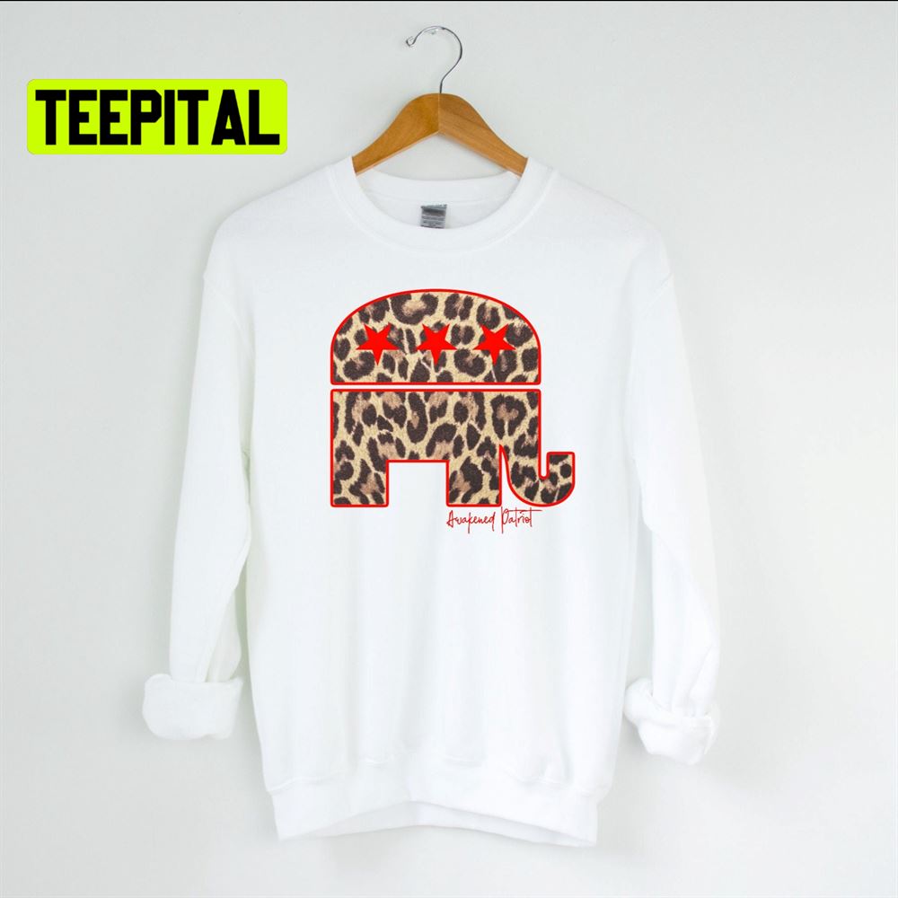Republican Elephant Leopard Unsiex T-Shirt Republican Elephant Leopard Unsiex T-Shirt