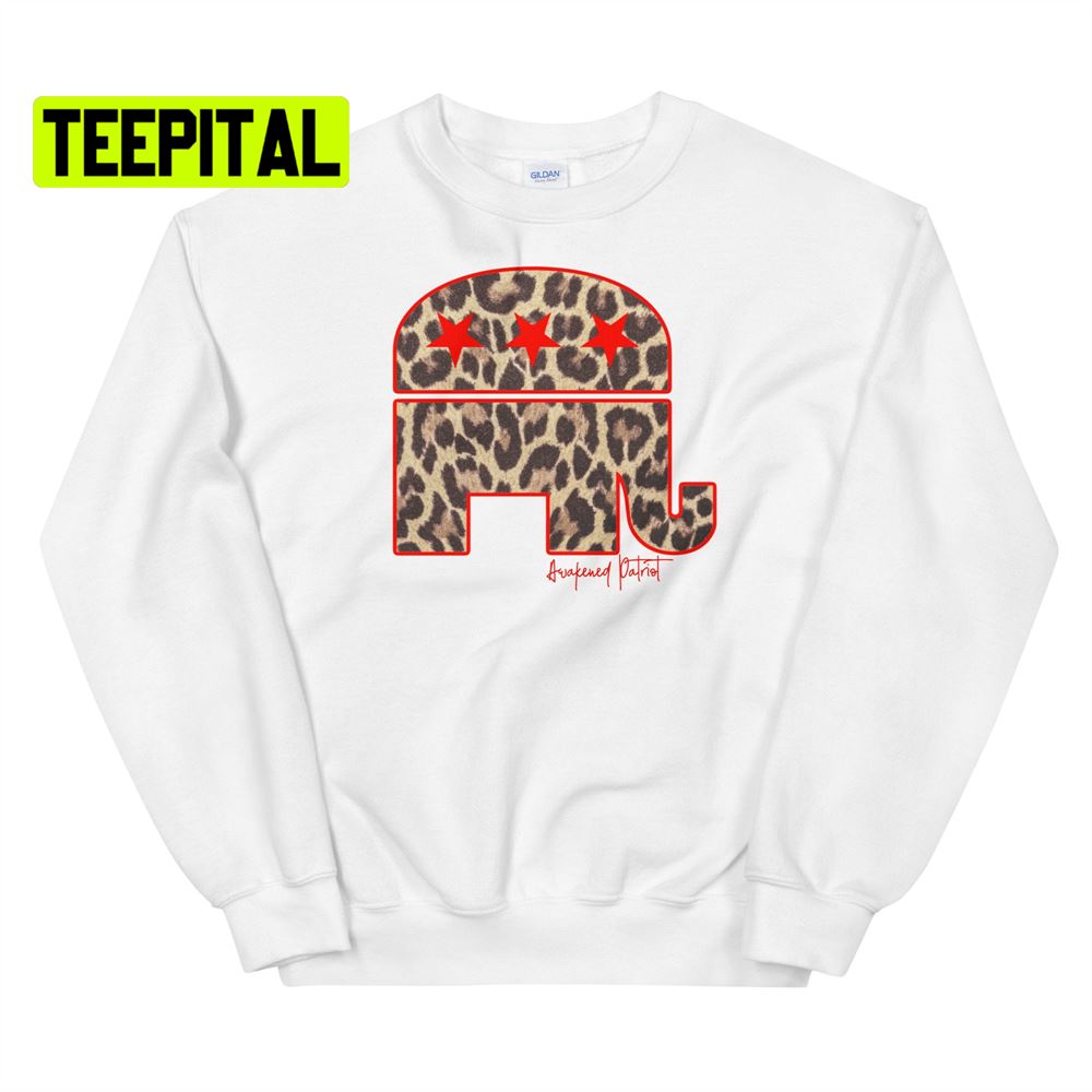 Republican Elephant Leopard Unsiex T-Shirt Republican Elephant Leopard Unsiex T-Shirt