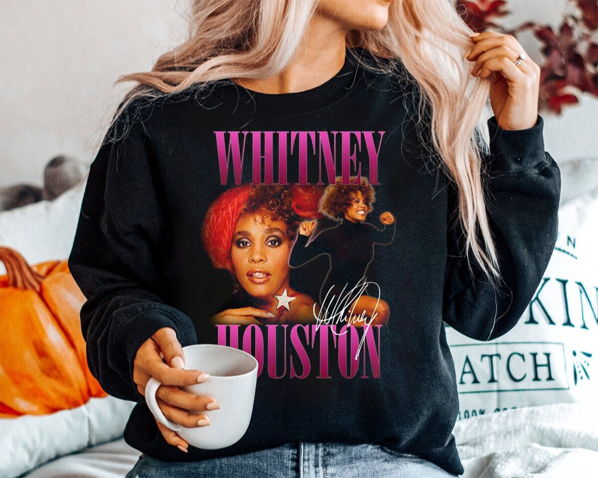 Retro Portrait Of Whitney Houston Pop Music Unisex Sweatshirt Retro Portrait Of Whitney Houston Pop Music Unisex Sweatshirt