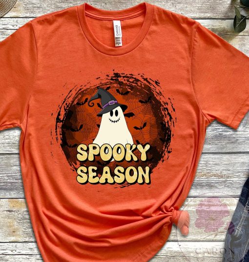Retro Spooky Season Ghost Spooky Season Witch Retro Fall Halloween Unisex T-Shirt