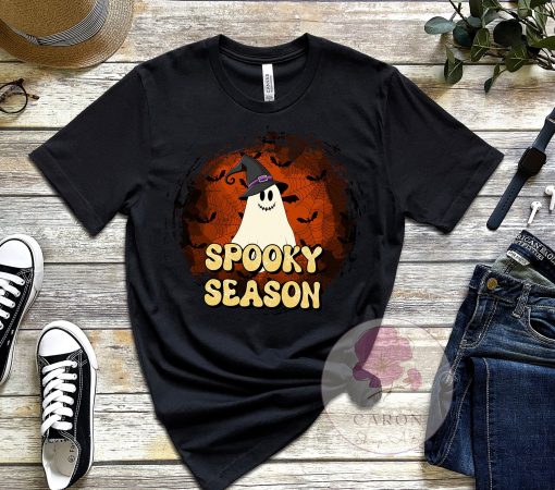Retro Spooky Season Ghost Spooky Season Witch Retro Fall Halloween Unisex T-Shirt