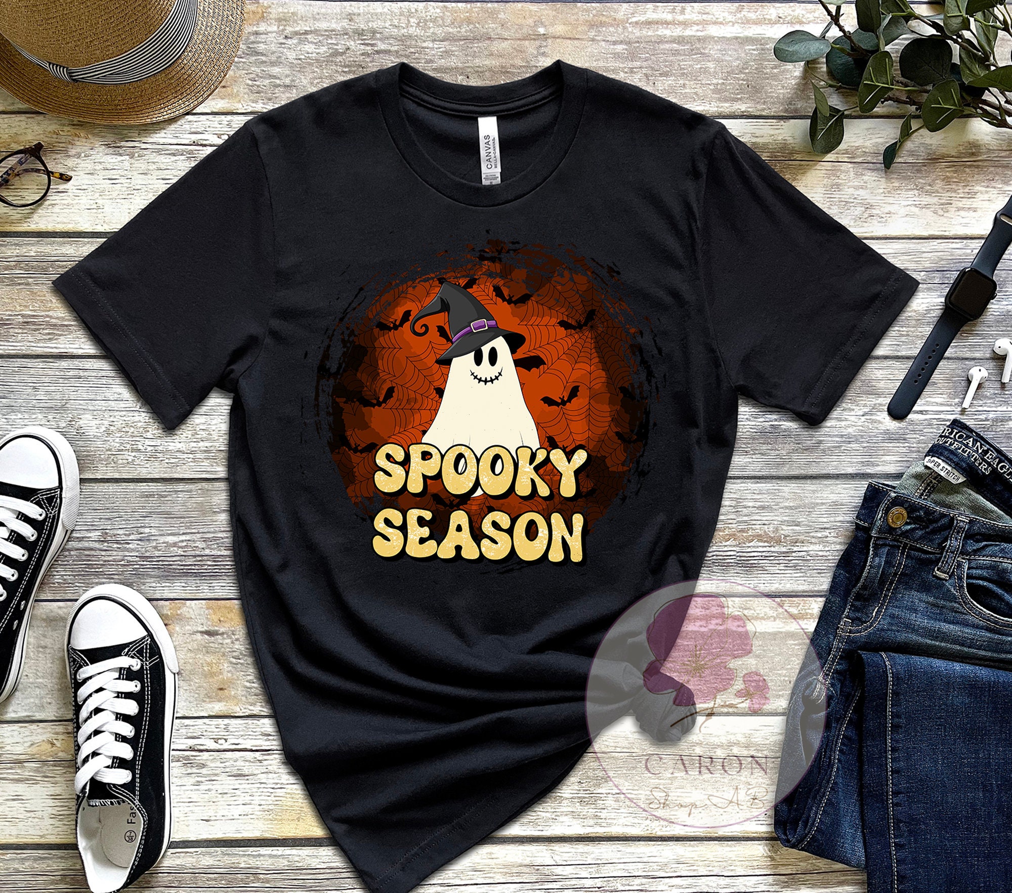 Retro Spooky Season Ghost Spooky Season Witch Retro Fall Halloween Unisex T-Shirt Retro Spooky Season Ghost Spooky Season Witch Retro Fall Halloween Unisex T-Shirt