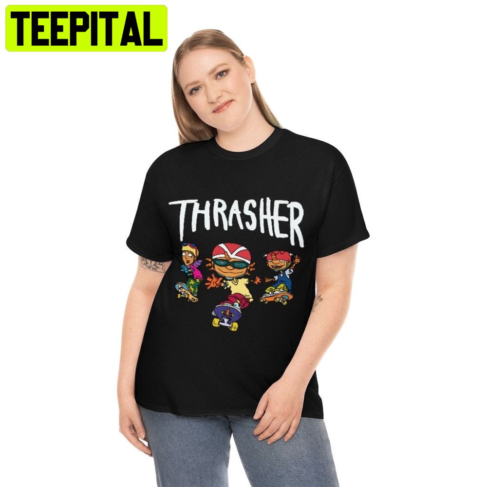 Rocket Power Thrasher Cartoon Skaters Unisex T-Shirt Rocket Power Thrasher Cartoon Skaters Unisex T-Shirt