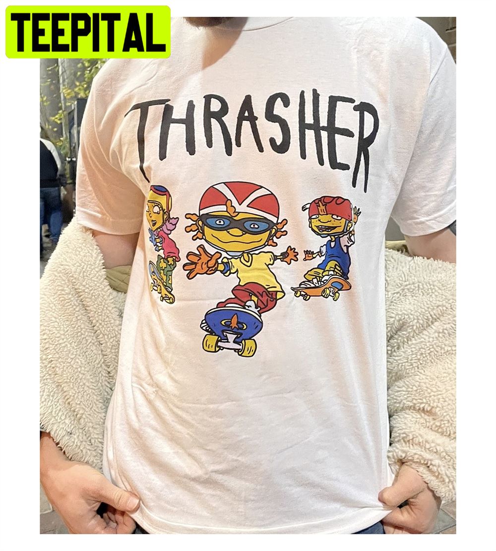 Rocket Power Thrasher Cartoon Skaters Unisex T-Shirt Rocket Power Thrasher Cartoon Skaters Unisex T-Shirt
