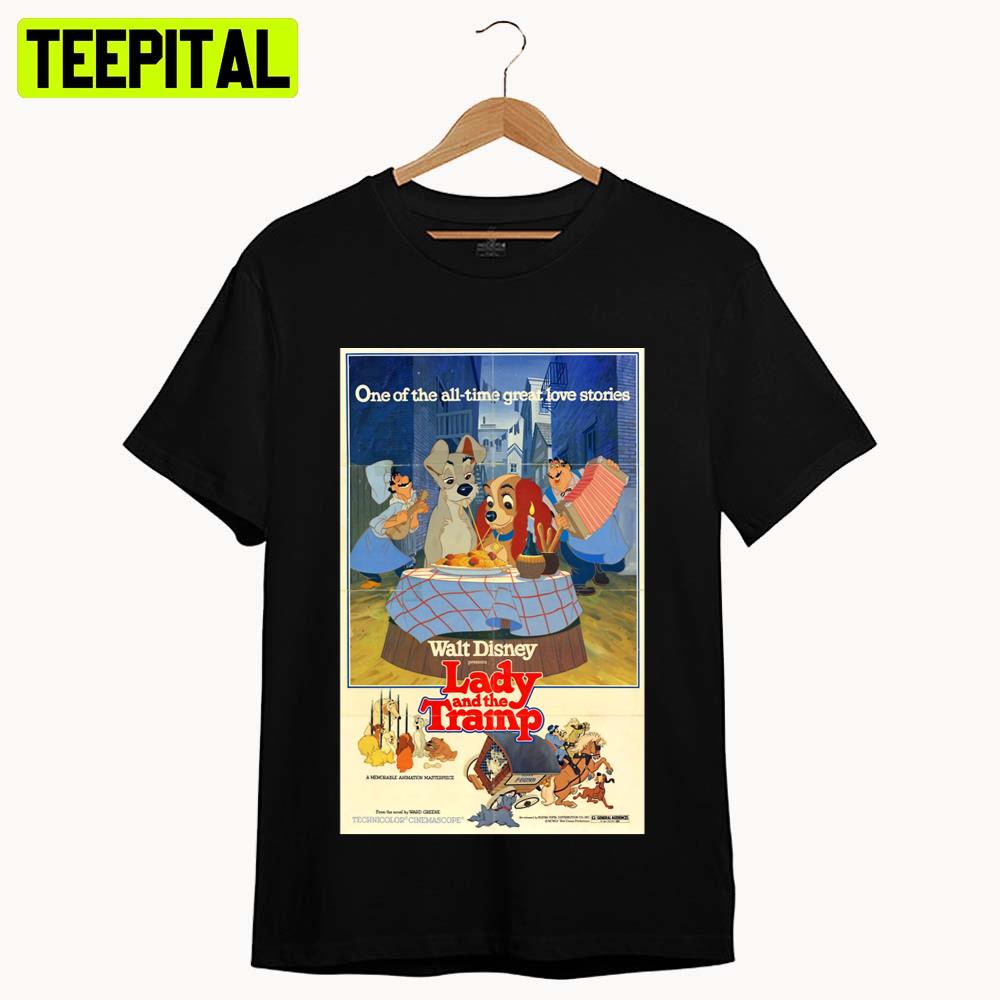 Romantic Diner In Lady And The Tramp Unisex T-Shirt Romantic Diner In Lady And The Tramp Unisex T-Shirt