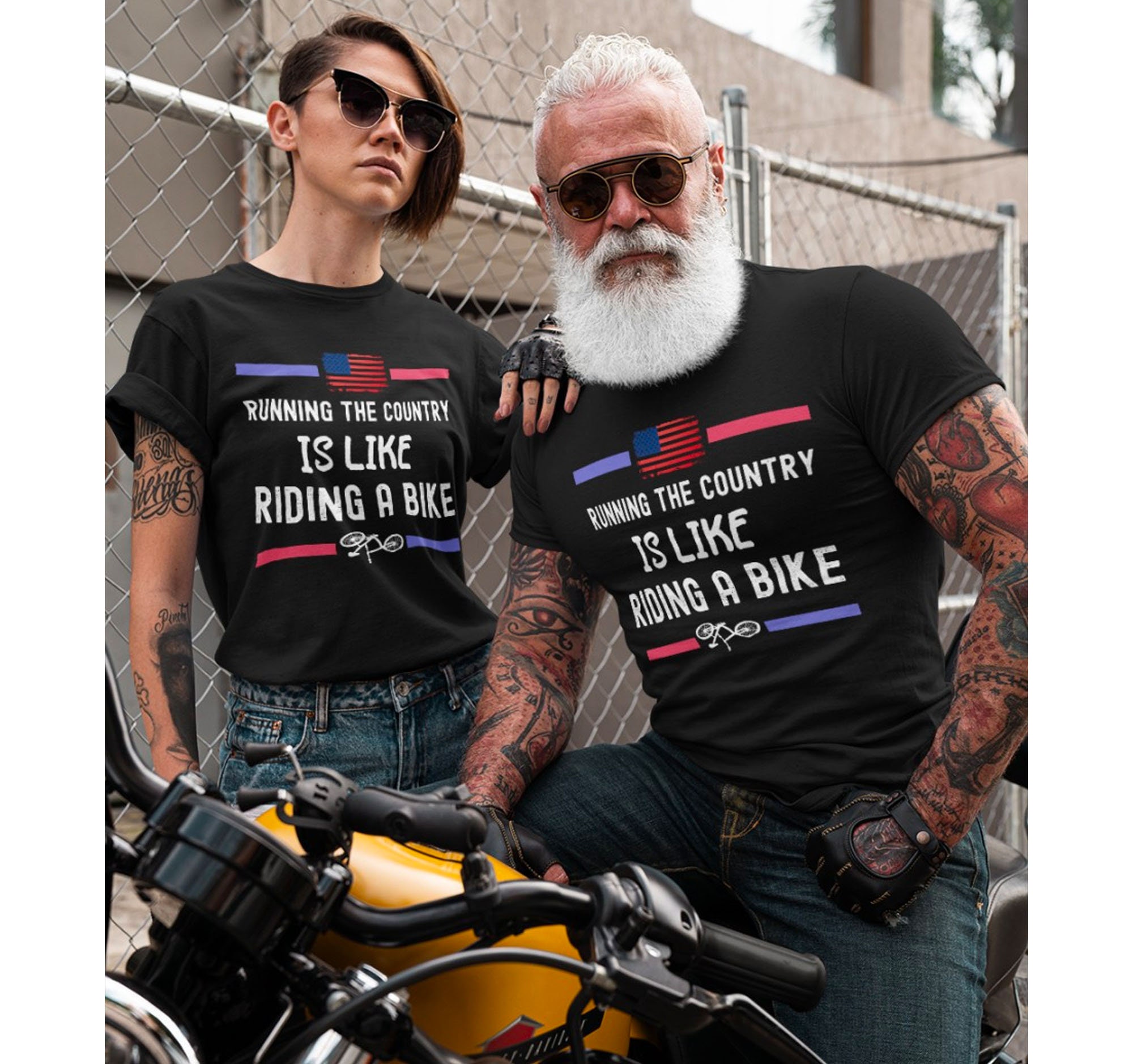 Running The Country Is Like Riding A Bike Trend Unisex T-Shirt Running The Country Is Like Riding A Bike Trend Unisex T-Shirt