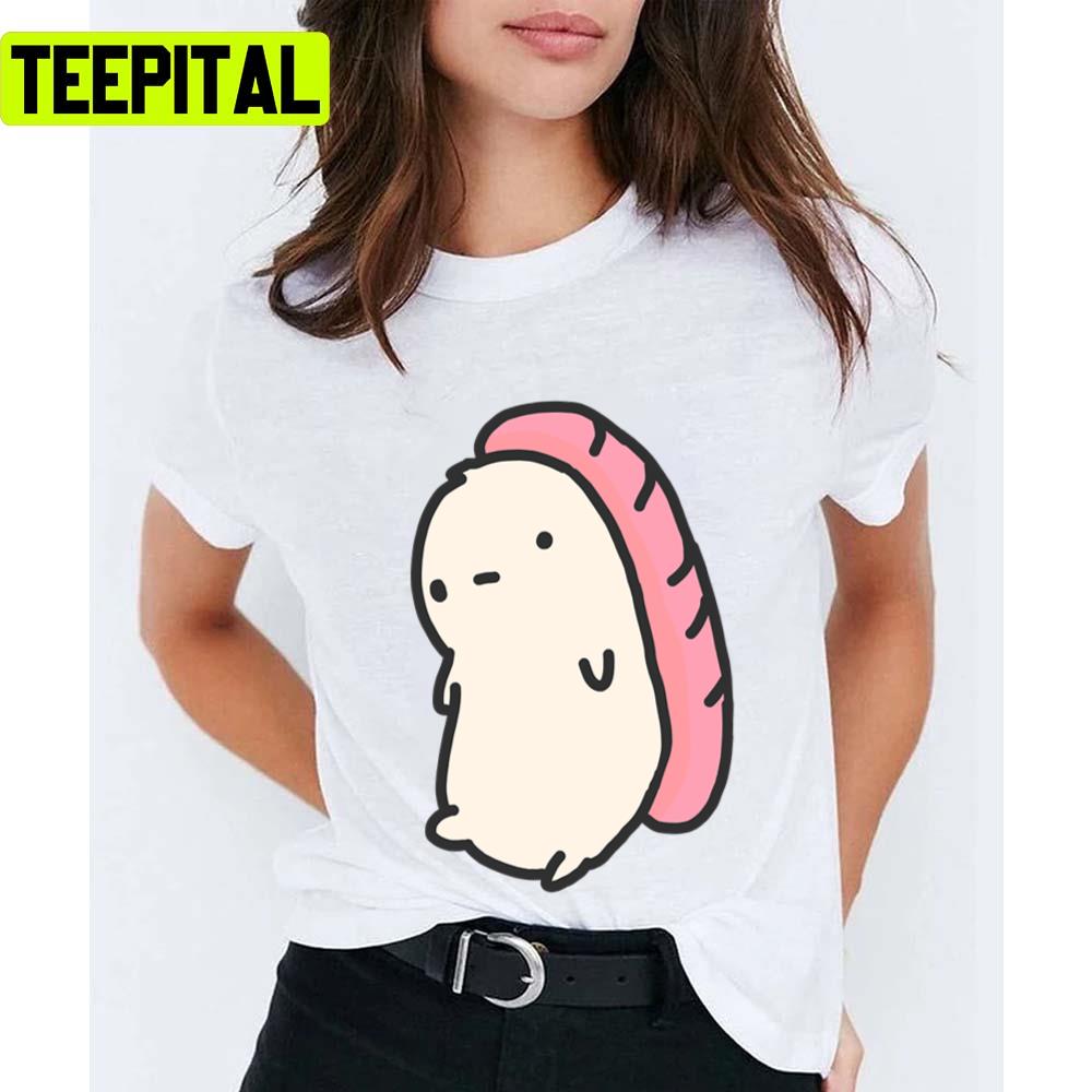 Sad Sushi Molang Cartoon Unisex T-Shirt Sad Sushi Molang Cartoon Unisex T-Shirt