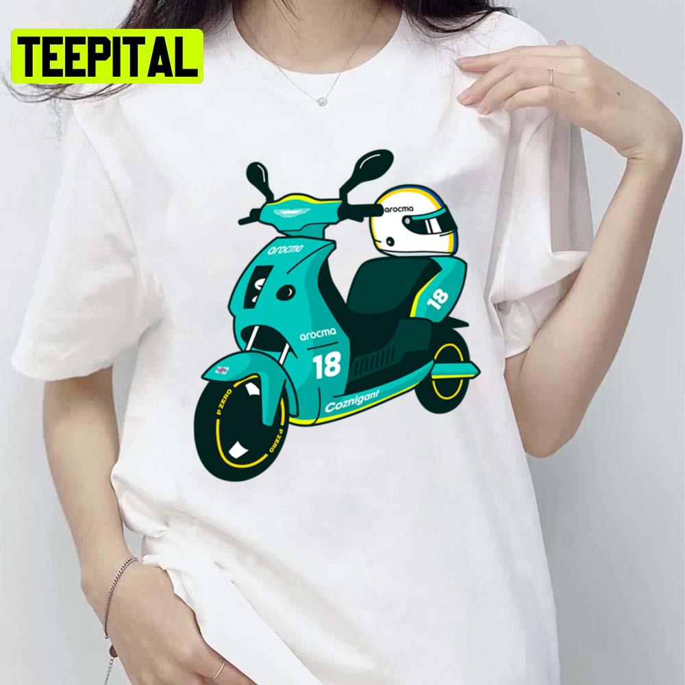 Scooter Aston Martin Car Racing Nascar F1 Unisex T-Shirt Scooter Aston Martin Car Racing Nascar F1 Unisex T-Shirt
