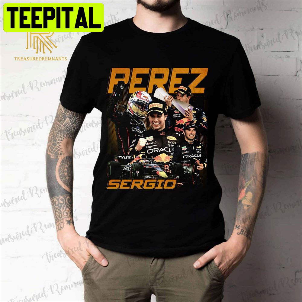 Sergio Perez Racing 90s Vintage Red Bull Racing Unisex T-Shirt Sergio Perez Racing 90s Vintage Red Bull Racing Unisex T-Shirt