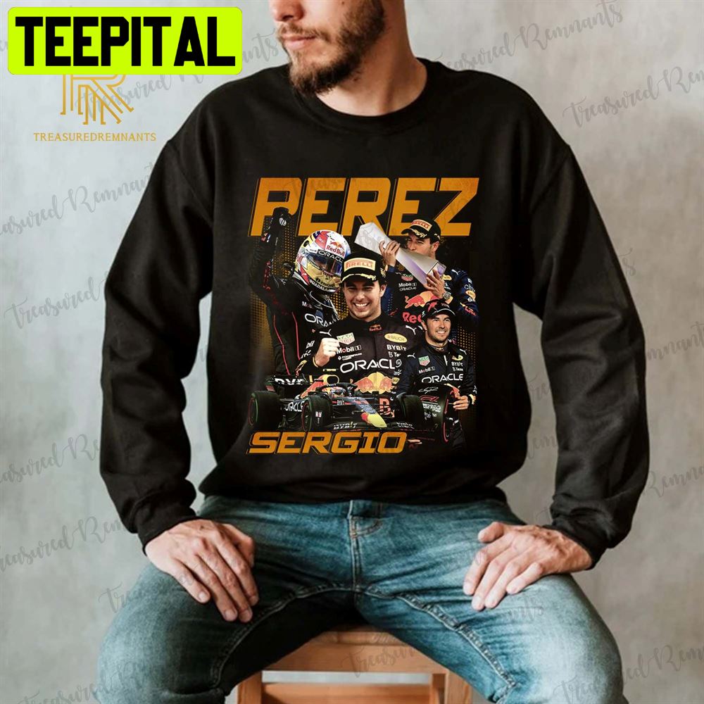 Sergio Perez Racing 90s Vintage Red Bull Racing Unisex T-Shirt Sergio Perez Racing 90s Vintage Red Bull Racing Unisex T-Shirt