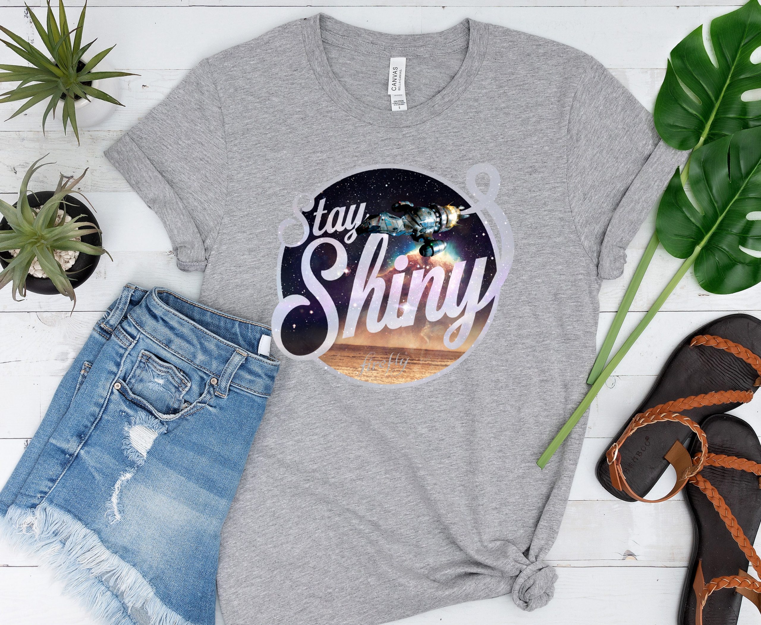 Stay Shiny Tv Sci-Fi Firefly Quote Comic Con Unisex T-Shirt Stay Shiny Tv Sci-Fi Firefly Quote Comic Con Unisex T-Shirt