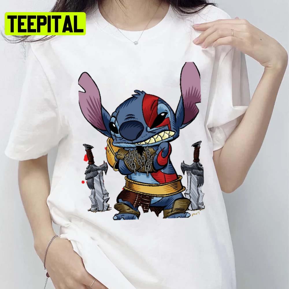 Stitch Kratos God Of War Unisex T-Shirt Stitch Kratos God Of War Unisex T-Shirt