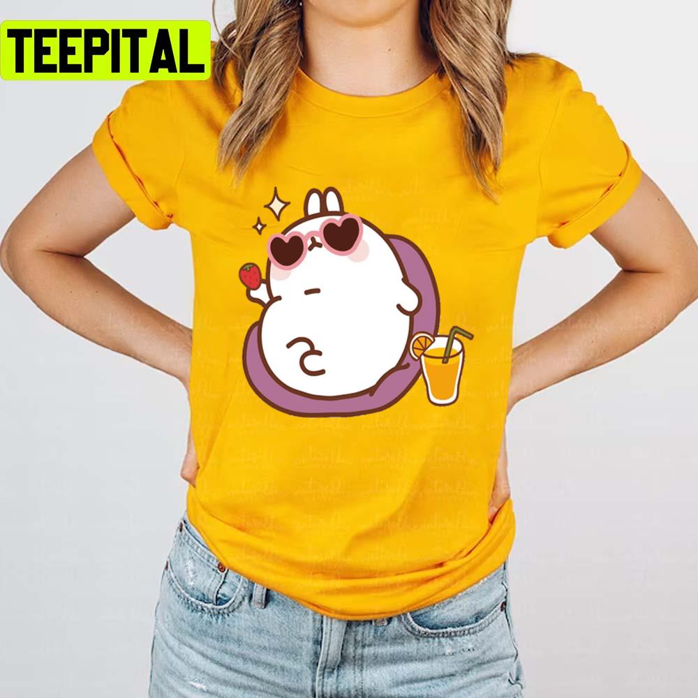 Summer Vibes Happy Cute Molang Bunny Vibing Relaxed Fit Unisex T-Shirt Summer Vibes Happy Cute Molang Bunny Vibing Relaxed Fit Unisex T-Shirt