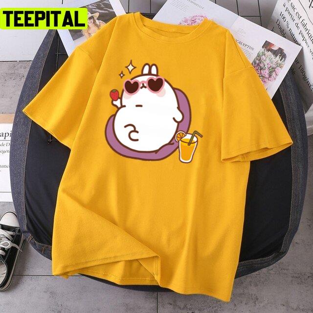 Summer Vibes Happy Cute Molang Bunny Vibing Relaxed Fit Unisex T-Shirt Summer Vibes Happy Cute Molang Bunny Vibing Relaxed Fit Unisex T-Shirt