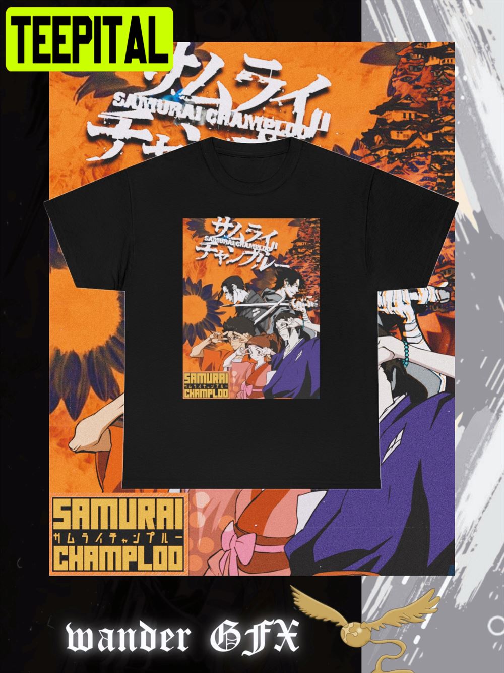 Sunflower Samurai Vintage Unisex T-Shirt Sunflower Samurai Vintage Unisex T-Shirt