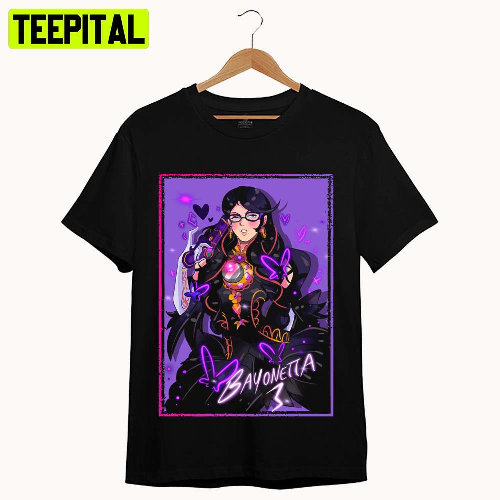 Switch On Bayonetta 2022 Illustration Unisex T-Shirt Switch On Bayonetta 2022 Illustration Unisex T-Shirt