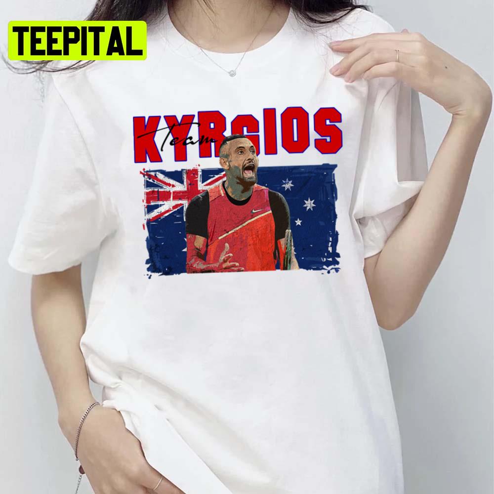 Team Kyrgios Nick Kyrgios Tennis Pro Unisex T-Shirt Team Kyrgios Nick Kyrgios Tennis Pro Unisex T-Shirt