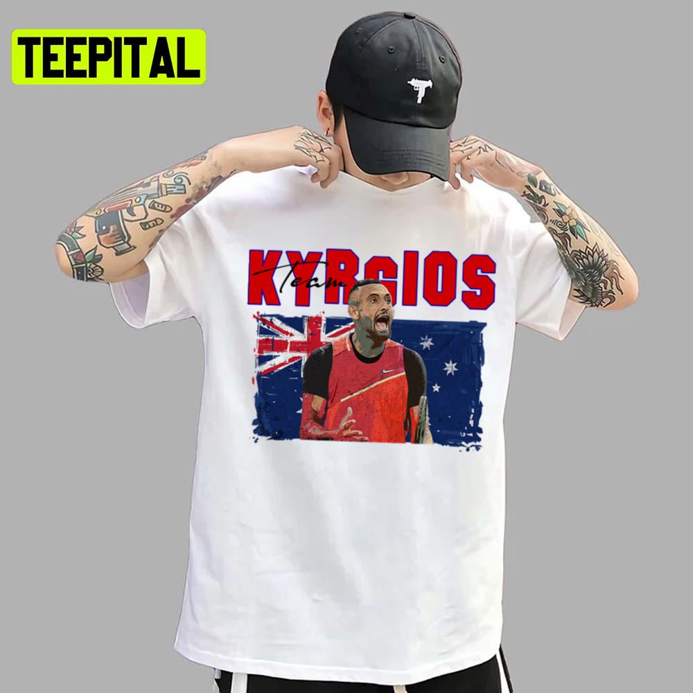 Team Kyrgios Nick Kyrgios Tennis Pro Unisex T-Shirt Team Kyrgios Nick Kyrgios Tennis Pro Unisex T-Shirt