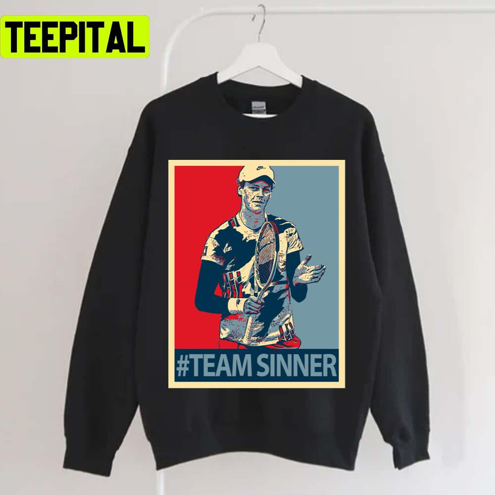Team Sinner Tennis Jannik Sinner Unisex T-Shirt Team Sinner Tennis Jannik Sinner Unisex T-Shirt