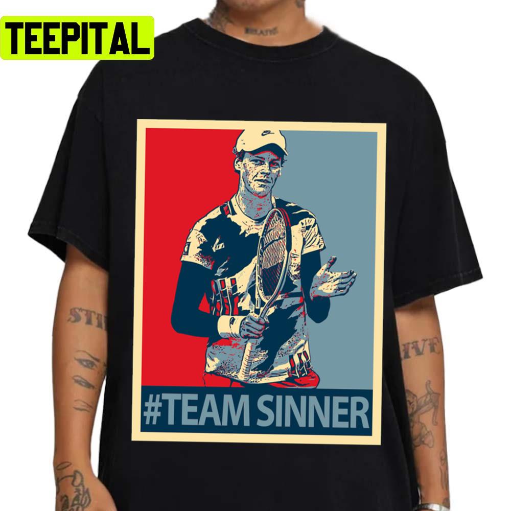 Team Sinner Tennis Jannik Sinner Unisex T-Shirt Team Sinner Tennis Jannik Sinner Unisex T-Shirt