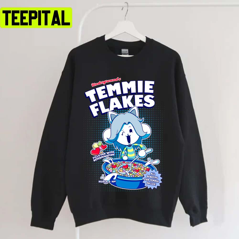Temmie Flakes Undertale Graphic Unisex T-Shirt Temmie Flakes Undertale Graphic Unisex T-Shirt