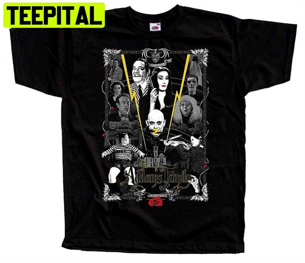 The Addams Family Horror Poster Unisex T-Shirt The Addams Family Horror Poster Unisex T-Shirt