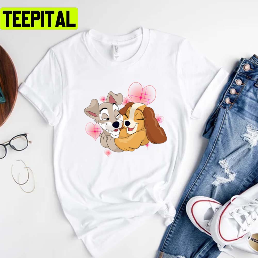 The Big Hug Love Lady And The Tramp Unisex T-Shirt The Big Hug Love Lady And The Tramp Unisex T-Shirt