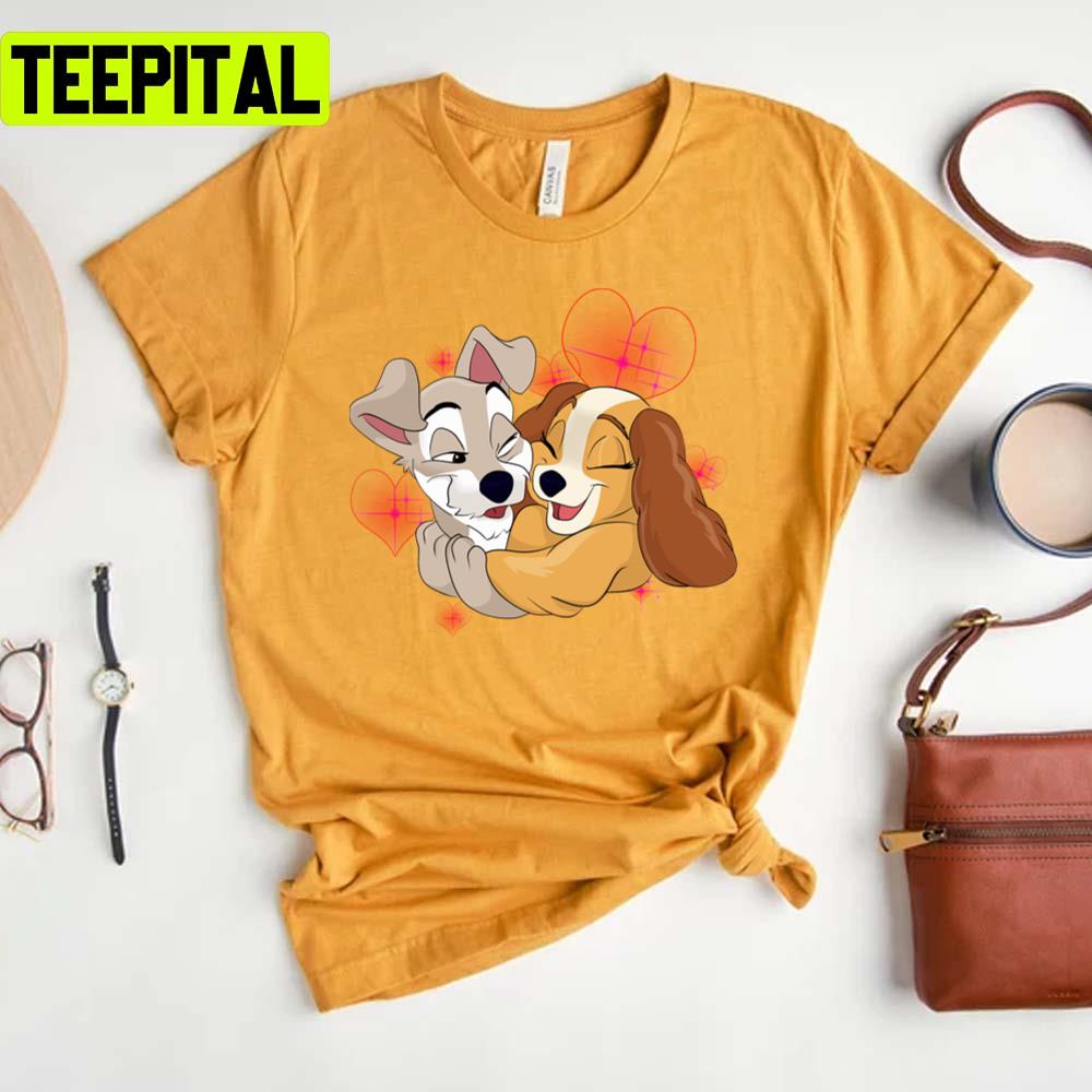The Big Hug Love Lady And The Tramp Unisex T-Shirt The Big Hug Love Lady And The Tramp Unisex T-Shirt