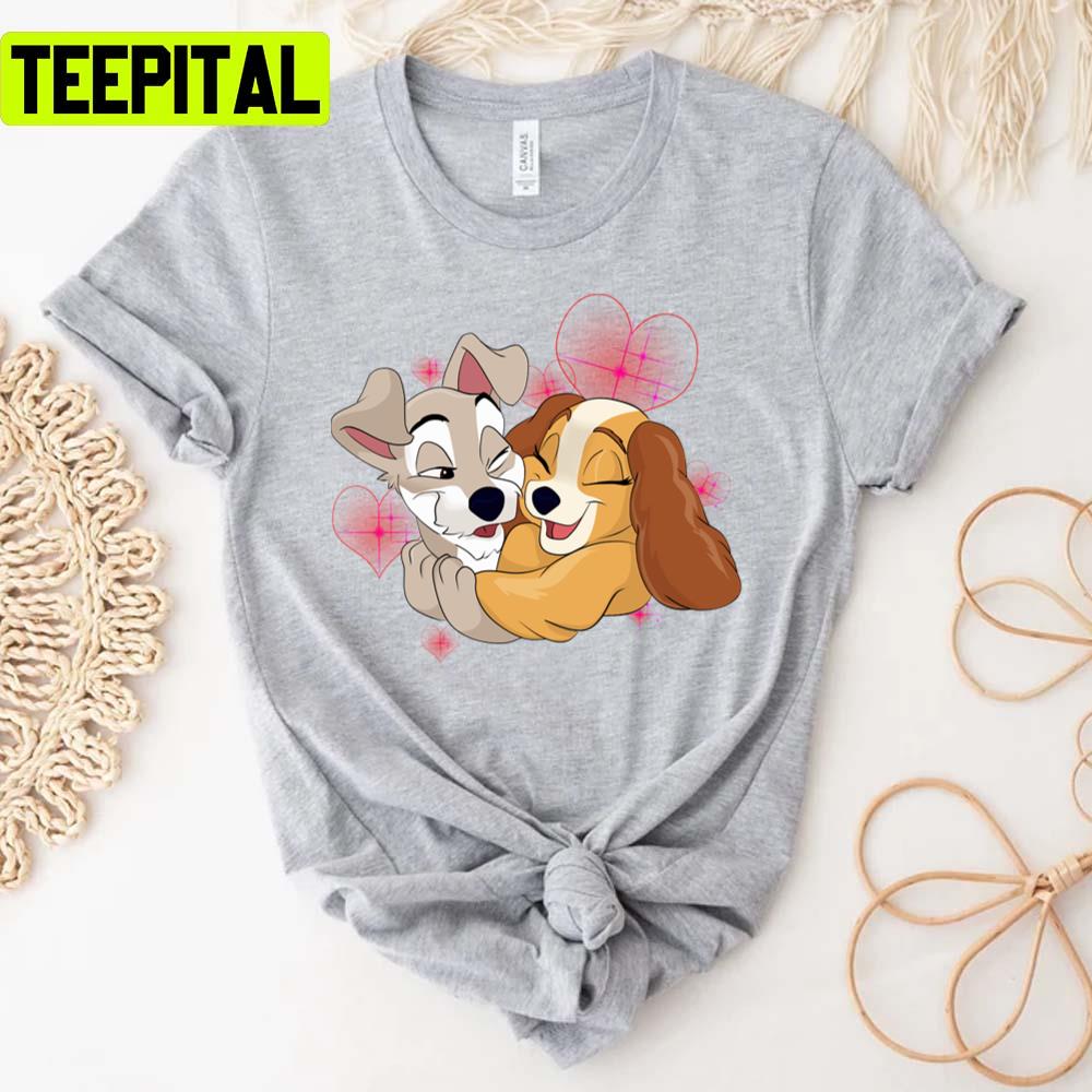 The Big Hug Love Lady And The Tramp Unisex T-Shirt The Big Hug Love Lady And The Tramp Unisex T-Shirt