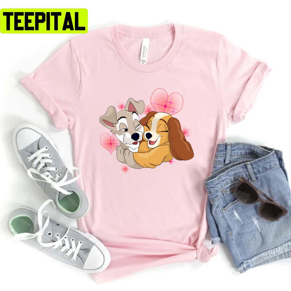 The Big Hug Love Lady And The Tramp Unisex T-Shirt The Big Hug Love Lady And The Tramp Unisex T-Shirt