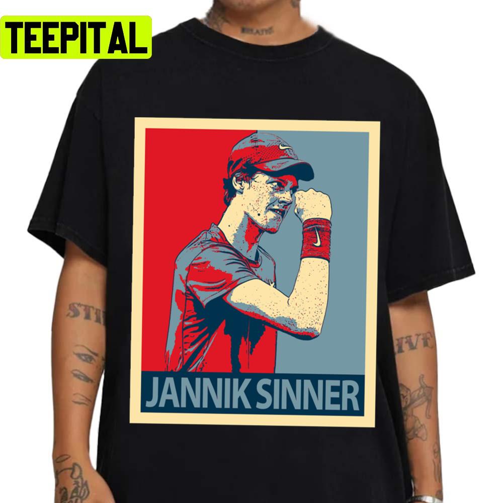 The Champion Moment Jannik Sinner Unisex T-Shirt The Champion Moment Jannik Sinner Unisex T-Shirt