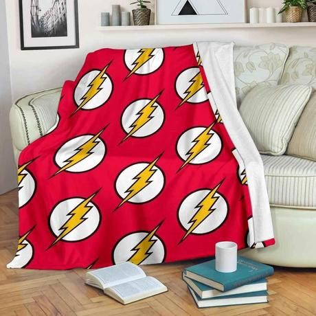 The Flash Symbol Fleece Blanket Throw Blanket Gift The Flash Symbol Fleece Blanket Throw Blanket Gift