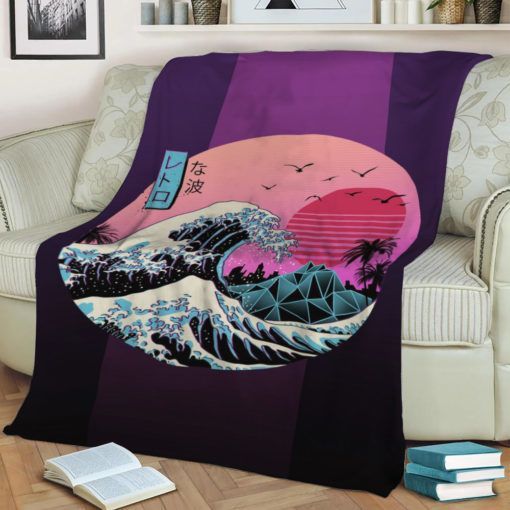 The Great Retro Wave Best Seller Fleece Blanket Throw Blanket Gift The Great Retro Wave Best Seller Fleece Blanket Throw Blanket Gift