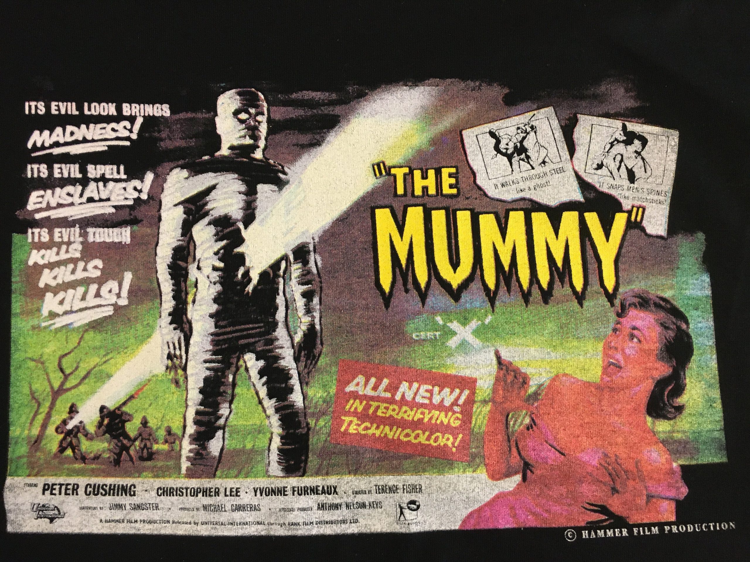 The Mummyglows Hammer Films Unworn 1990's Shirt The Mummyglows Hammer Films Unworn 1990's Shirt