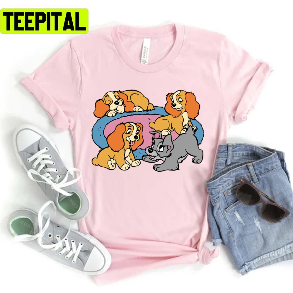 The Pupies Lady And The Tramp Unisex T-Shirt The Pupies Lady And The Tramp Unisex T-Shirt