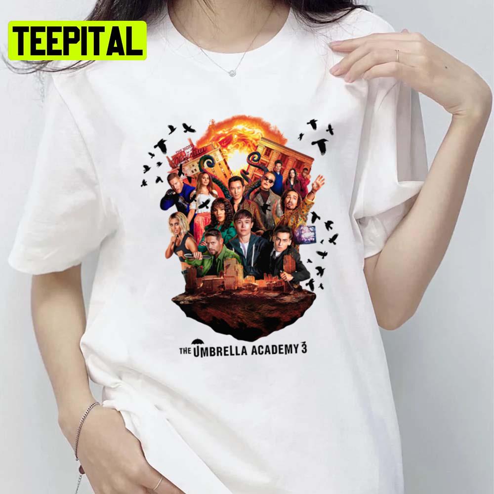 The Season 3 Iconic Design Umbrella Academy Sparrow Academy Unisex T-Shirt The Season 3 Iconic Design Umbrella Academy Sparrow Academy Unisex T-Shirt