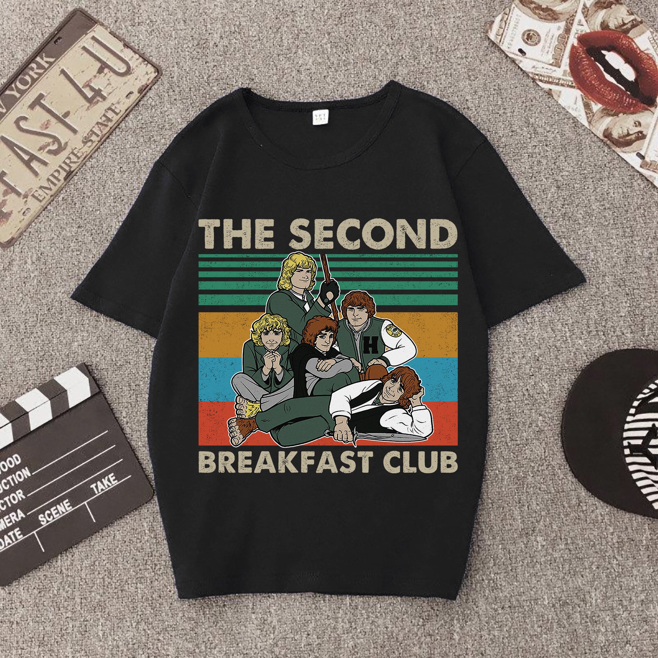 The Second Breakfast Club Lotr Hobbit Retro Vintage Unisex T-Shirt The Second Breakfast Club Lotr Hobbit Retro Vintage Unisex T-Shirt