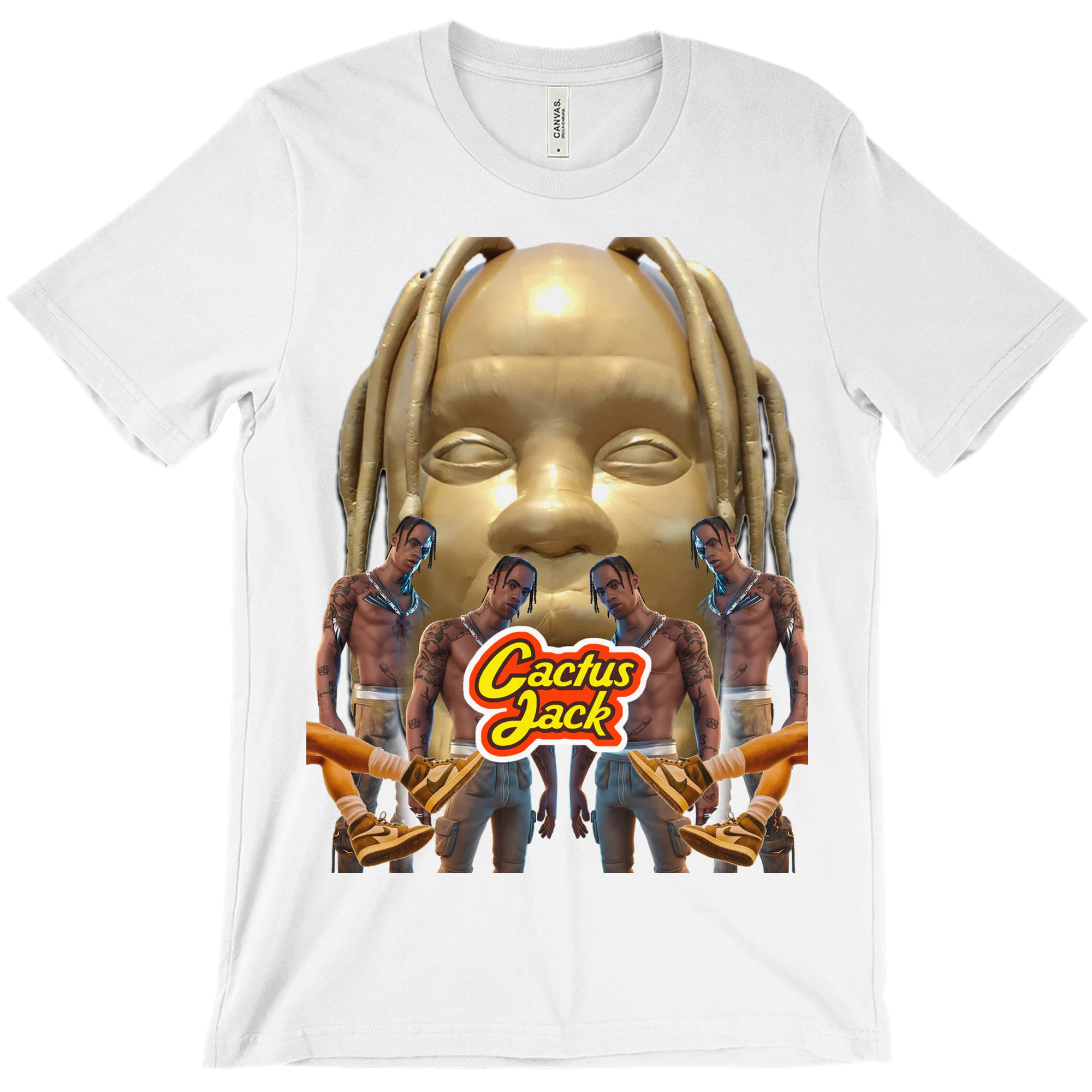 Travis Scott Cactus Jack Gold Big Face Unisex T-Shirt Travis Scott Cactus Jack Gold Big Face Unisex T-Shirt