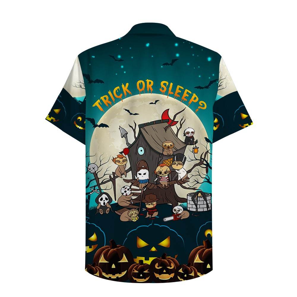 Trick Or Sleep 3d All Over Print Summer Button Design For Halloween Hawaii Shirt Trick Or Sleep 3d All Over Print Summer Button Design For Halloween Hawaii Shirt