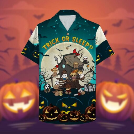 Trick Or Sleep 3d All Over Print Summer Button Design For Halloween Hawaii Shirt Trick Or Sleep 3d All Over Print Summer Button Design For Halloween Hawaii Shirt