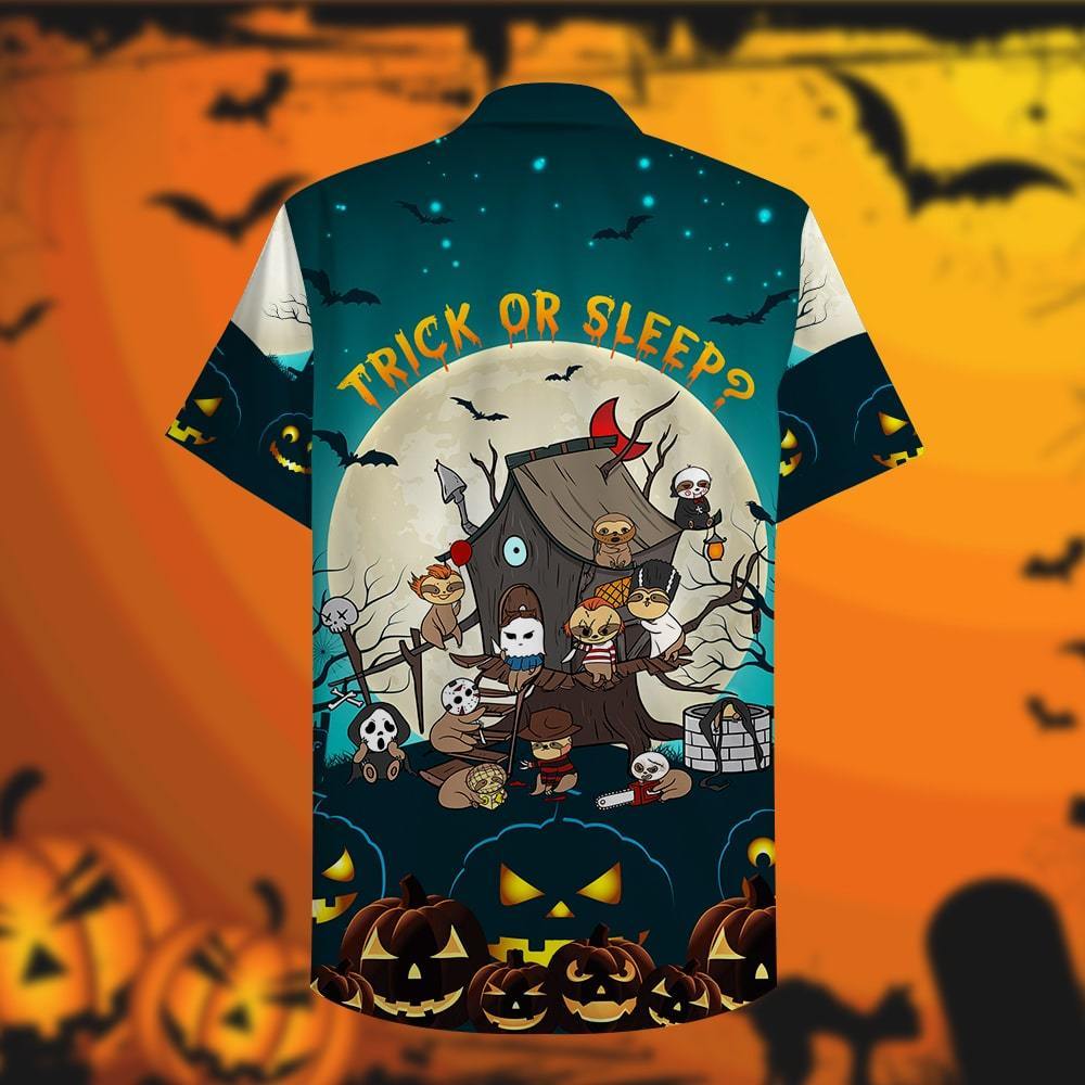 Trick Or Sleep 3d All Over Print Summer Button Design For Halloween Hawaii Shirt Trick Or Sleep 3d All Over Print Summer Button Design For Halloween Hawaii Shirt
