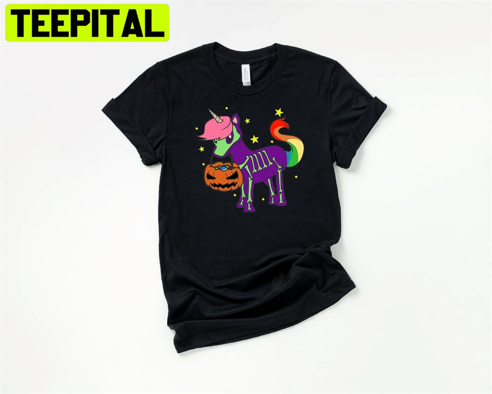 Trick Or Treat Shirt Unicorn Graphic Halloween Unisex T-Shirt Trick Or Treat Shirt Unicorn Graphic Halloween Unisex T-Shirt