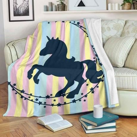 Unicorn Colorful Fleece Blanket Throw Blanket Gift Unicorn Colorful Fleece Blanket Throw Blanket Gift