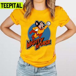 Vintage Colors Mighty Mouse Superhero Design Unisex T-Shirt