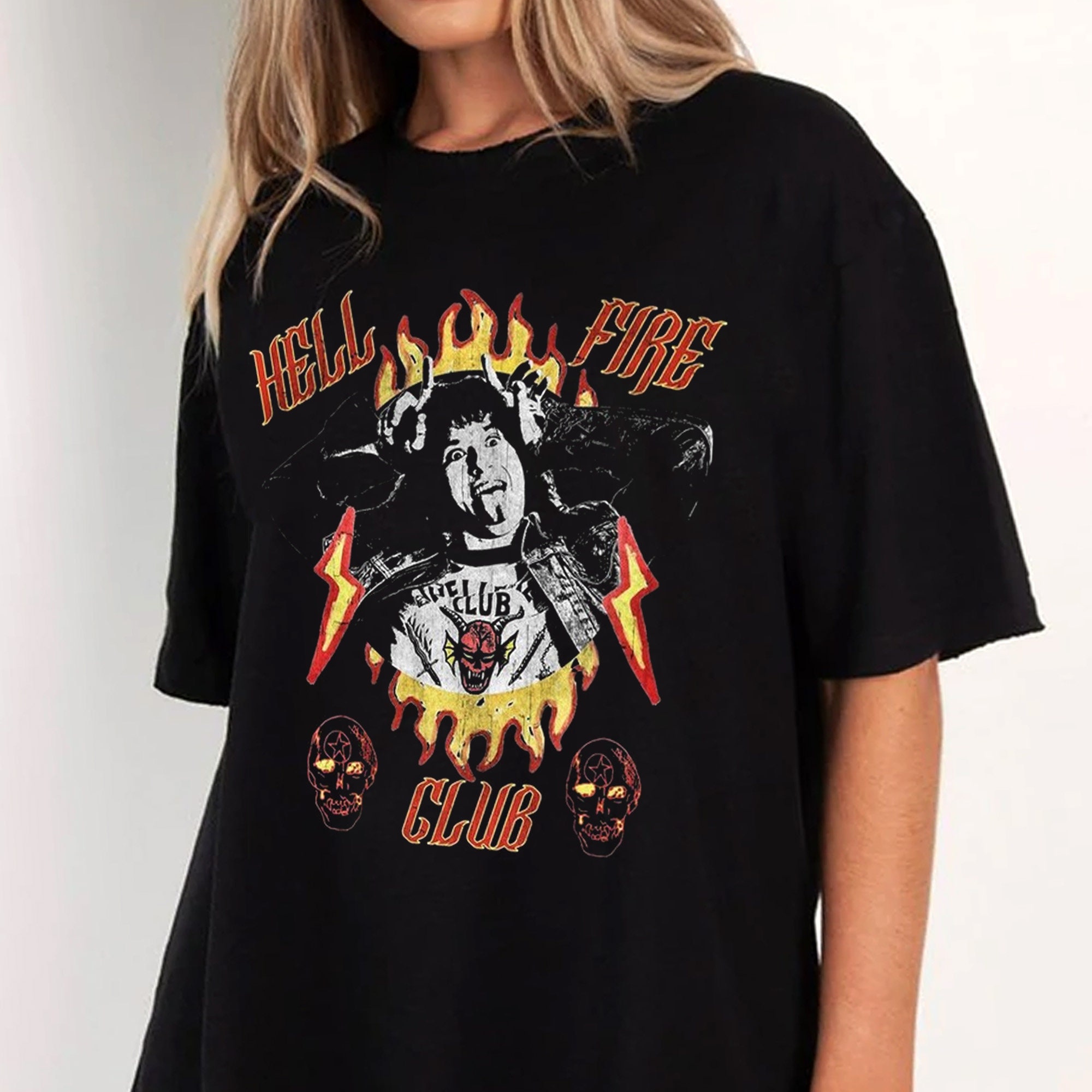 Vintage Eddie Munson Hell Fire Club 90s Style Stranger Things 4 Unisex T-Shirt Vintage Eddie Munson Hell Fire Club 90s Style Stranger Things 4 Unisex T-Shirt